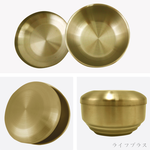韓式304不鏽鋼雙層碗組-10.5cm-金色-2入, , large
