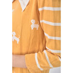 (S) ring棉質小狗黃色長袖上衣二手衣, , large