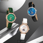 [星晴錶業]新品牌手錶,32mm,CMW0031墨綠色錶面玫瑰金錶殼綠真皮皮革錶帶款, , large