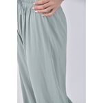 (M) 高腰休閒綠色長褲二手衣, , large