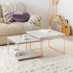 《C&B》耀眼玫瑰金子母邊桌/兩套桌/伸縮桌/茶几桌/便利桌/網美桌/台灣生產, , large