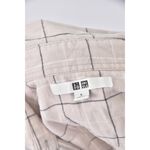 (L) uniqlo棉質純棉格紋杏色長袖上衣二手衣, , large