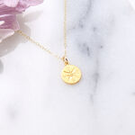 【Angel & Me】Good Luck Compass s925 sterling silver 24k gold plated necklace, , large