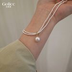 【Gulicc】古莉可 項鍊 愛慕 雙層珍珠吊墜項鍊, , large