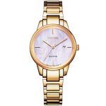 CITIZEN 星辰 光動能珍珠貝女錶 EW2593-87Y, , large