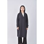 (L) muji質感風衣黑色外套二手衣, , large
