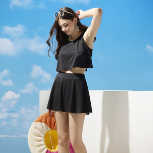 MONINA MIT Vest two piece swimsuit black design-XL