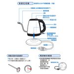 SANLUX 台灣三洋 溫度計細口電茶壺 SU-081TDS, , large