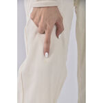 (M) 高腰直筒白色長褲二手衣, , large