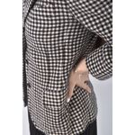 (S) max mara質感格紋黑色外套二手衣, , large