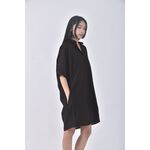 (F) u mi排扣黑色洋裝二手衣, , large
