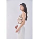 (S) 流蘇背心杏色上衣二手衣, , large
