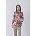 (S) first nice花朵黑色長袖上衣二手衣, , large