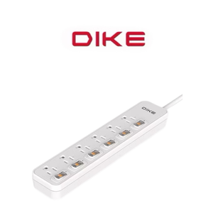 【Leo手機周邊專賣店】DIKE戴克 安全加強型六切六座電源延長線 / 1.2M