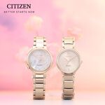 CITIZEN 星辰  L系列 廣告款 光動能大三針女錶 EM0922-81X, , large