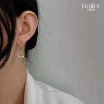 【Gulicc 】古莉可 耳環 可愛簍空小熊耳釘, , large