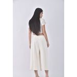 (S) giordano ladies高腰質感白色長褲二手衣, , large