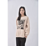 (XL) ai hu圓領杏色長袖上衣二手衣, , large