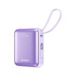 【 GUXON】Quad-Square Dual-Cable Power Bank 10000mAh - Mystic Purple, , large