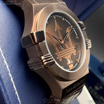 [星晴錶業]MASERATI手錶,42mm,R8851108011古銅色錶面古銅色錶殼咖啡色真皮皮革錶帶款, , large
