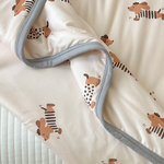 【Betrise】Jumping Woof | Lazy soft Q knitted cotton antibacterial soy fiber air-conditioning quilt/cooling quilt (150x200cm), , large