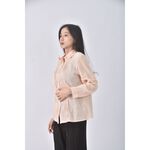 (S) jawi jawi質感棉質橘色長袖上衣二手衣, , large