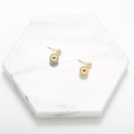 【Angel & Me】Ball 14KGF Gold-filled earrings birthday gift, , large