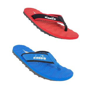 DIADORA迪亞多那 男款運動休閒動能排水孔夾腳拖鞋 人字拖 MIT台灣製 吸震 耐磨 止滑 透氣 Q彈 耐走 紅 藍,  DIADORA迪亞多那 男款運動休閒動能排水孔夾腳拖鞋 人字拖 MIT台灣製 吸震 耐磨 止滑 透氣 Q彈 耐走 紅 藍