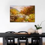【御畫房】金秋溪水 國家一級畫師手繪油畫60×90cm(VF-08), , large