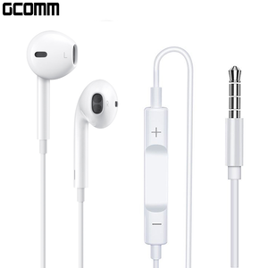 GCOMM iPhone Android High Quality Earphone (built-in Microphone) White Black