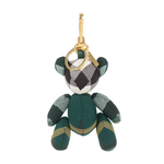 BURBERRY Thomas 經典格紋泰迪熊吊飾/Key圈(長春藤綠), , large