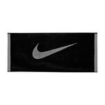 NIKE 運動毛巾 80x35cm 登山 居家 健身 訓練 慢跑 游泳 籃球 戶外 運動 純棉 吸水佳 柔軟 舒適 黑灰, , large