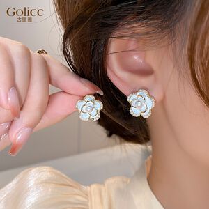 【Gulicc】古莉可 耳環 白色山茶花珍珠耳環