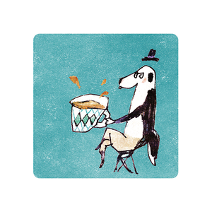 【怪獸】軟式珪藻土吸水杯墊 A Cup of Life---Ducky Shen (10x10cm) -Coffee dooggyy
