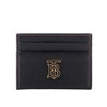BURBERRY TB 標誌粒紋牛皮4卡名片/卡片夾/黑色, , large