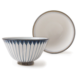 [豐名日本餐具] 4.0"輕量飯碗 菊十草 青色 有田燒 / C04RB0-338-4, , large