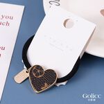 【Gulicc】古莉可 髮圈 復古皮質小香ins丸子頭髮繩, , large