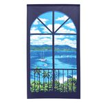 日本製【コスモ】長門簾《帆船海景》, , large