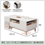 【唯熙傢俱】紀薇橡木雙色4尺大茶几, , large