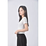 (S) 【董仔私服】kerley co棉質V領白色短袖上衣二手衣, , large