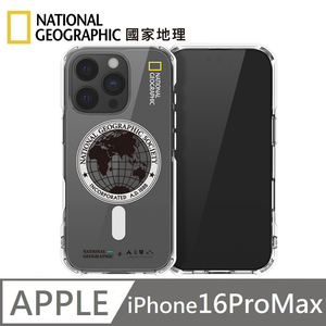 National Geographic Rugged Magnetic Anti-Fall Protective Case Magsafe Magnetic Suitable for iPhone 16 Pro Max - Global Seal White 