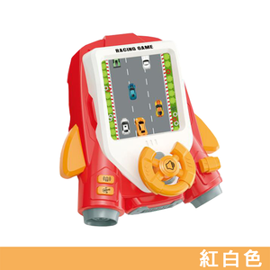 【啾愛你】電動賽車闖關遊戲機-紅白色,  【啾愛你】電動賽車闖關遊戲機-紅白色