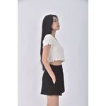 (S) feina韓牌高腰質感黑色短褲二手衣, , large