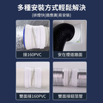 Kitchen range hood flue backflow preventer - flexible connector, , large