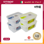 【義大利OMADA】主廚CHEF 單手易拉 PP保鮮盒1.5L(小資四件組)任選色, , large