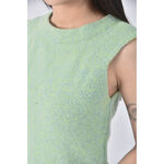 (XS（含）以下) 質感羊毛圓領綠色上衣二手衣, , large