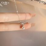 【Gulicc】古莉可 項鍊 簡約氣質小蝴蝶結珍珠項鍊, , large