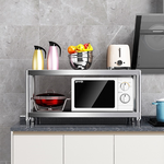 【誠宜居家】100x40x53公分 升級款加粗加厚(二層不鏽鋼置物架)-加強底部橫梁 收納架 不鏽鋼置物架 不銹鋼置物架 廚房不銹鋼置物架 置物架 家電架 廚房架 架子, , large