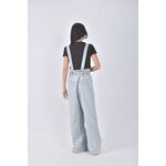 (XL) kkpop高腰丹寧牛仔吊帶棉質藍色長褲二手衣, , large
