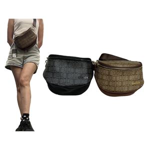 ~雪黛屋~DANDY 腰胸包小容量大齒拉鍊防水防刮皮革男女適附長背帶DW9855